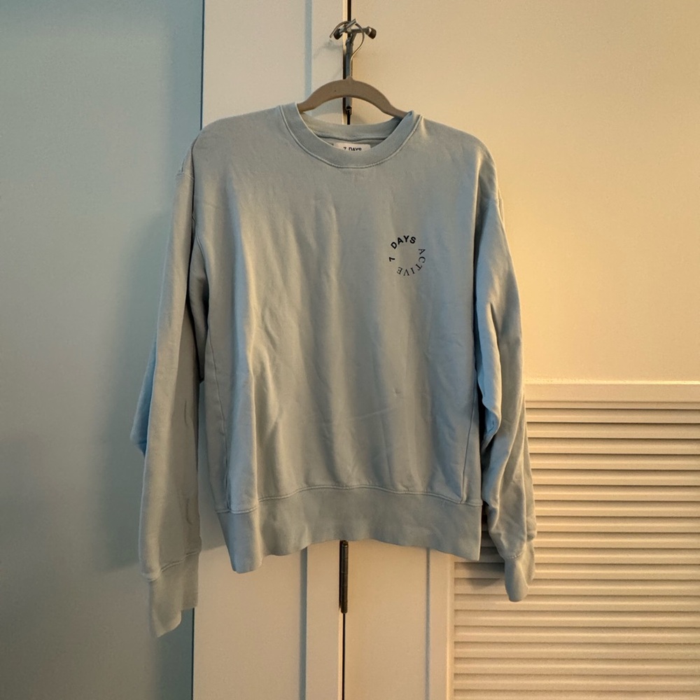 7 Days Active Light Blue Crewneck